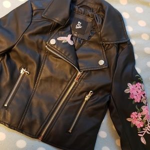 NWT Faux leather moto jacket